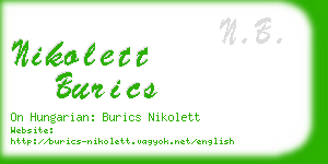 nikolett burics business card